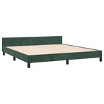 vidaXL Cadre de lit sans matelas vert foncé 160x200 cm velours