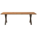 vidaXL Table à manger marron clair bois de chêne massif rectangulaire