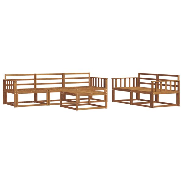 vidaXL Ensemble de canapés d'extérieur 6 Pièces Naturel