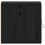 vidaXL Armoires murales 2 Pièces Noir 31 5x30x30 cm Bois de pin massif
