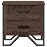 vidaXL Table de chevet chêne marron 40x41x40 cm bois d’ingénierie