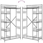 vidaXL Armoire Ouverte avec étagère Noir 100 x 43 x 188 cm Acier