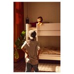 Flexa WHITE Lit superpose avec echelle droite 90 x 200 cm Barriere pleine Blanc