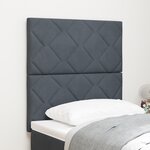vidaXL Tête de Lit Design en Blocs de Diamant Gris Foncé 80 cm Velours