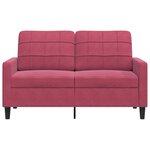 vidaXL Canapé à 2 places Rouge bordeaux 120 cm Velours