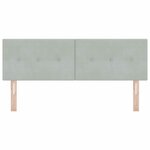 vidaXL Tête de lit LED avec bandes LED Gris clair 144 cm Velours