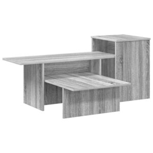 vidaXL Table console Gris Sonoma 91 5 x 35 x 38 5 cm Bois d'ingénierie
