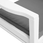 vidaXL Salon de jardin 3 Pièces Plastique Blanc