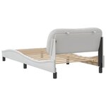 vidaXL Cadre de lit sans matelas blanc 100x200 cm similicuir