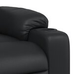 vidaXL Fauteuil inclinable Noir Similicuir
