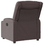 vidaXL Fauteuil de massage inclinable électrique Marron foncé Tissu