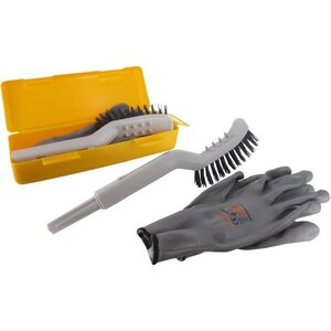 JARDIN PRATIC Outil de nettoyage pour robot de tonte avec raclette - Brosse dure et brosse souple et picots de nettoyage des roues