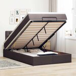 vidaXL Lit ottoman avec matelas marron foncé 120x200 cm tissu