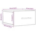 vidaXL Cabinets de chevet 2 Pièces Mur noir chêne 35x35x20 cm