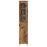 vidaXL Haut Armoire 2 Pièces Bois Ancien Verre