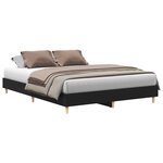 vidaXL Cadre de lit Chêne noir 203 x 143 x 25 cm Bois d'ingénierie