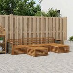 vidaXL Ensemble de canapés d'extérieur 6 Pièces Naturel