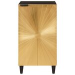vidaXL Buffet Noir et or 40 x 33 x 75 cm bois de manguier massif