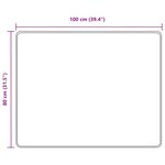 vidaXL Coureur de Tapis MARSA Gris 80 x 100 cm Polyester et PVC