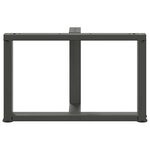 vidaXL Pieds de table basse en T  2 pièces  anthracite  70 x 25 x (42-43) cm  acier