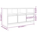 vidaXL Meuble TV Chêne fumé 102x37 5x52 5 cm Bois d'ingénierie