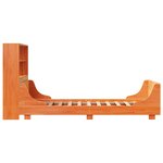 vidaXL Lit bibliothèque sans matelas cire marron 75x190 cm bois massif