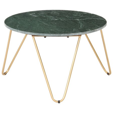 vidaXL Table basse Vert 65x65x42 cm Pierre véritable et texture marbre