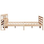 vidaXL Cadre de lit avec tête de lit 140x190 cm bois de pin massif