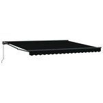 vidaXL Auvent Rétractable Noir 400x300 cm Aluminium et polyester