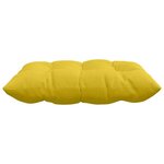 vidaXL Coussins de siège 2 Pièces Jaune clair 40 x 40 x 6 cm tissu