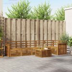 vidaXL Ensemble de canapés d'extérieur 7 pc Naturel Polyester