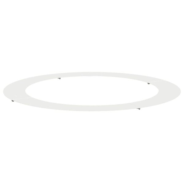 vidaXL Anneau d'arbre plat   blanc  Ø90/120 cm en acier.