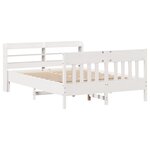 vidaXL Cadre de lit sans matelas blanc 140x200 cm bois de pin massif