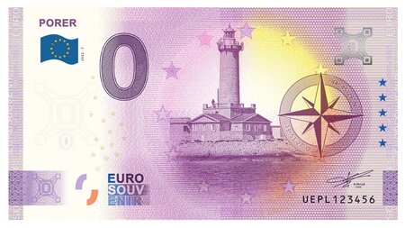 Billet souvenir de 0 euro Croatie 2022 – Phare de Porer