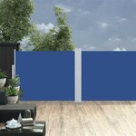 vidaXL Auvent latéral rétractable de patio 140x1200 cm Bleu