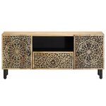 vidaXL Meuble TV 105x33x46 cm Bois massif de manguier