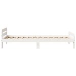 vidaXL Cadre de lit sans matelas blanc 75x190 cm bois de pin massif