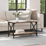 vidaXL Table basse Bois ancien 80 x 45 x 45.5 cm Bois d'ingénierie