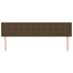vidaXL Têtes de lit 2 Pièces Marron Foncé 90x5x78/88 cm Tissu