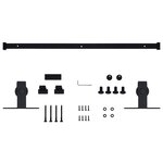 vidaXL Kit mini de porte d'armoire coulissante Acier au carbone 122 cm