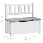 vidaXL Ensemble de table et chaises enfants 4 Pièces Blanc et gris MDF