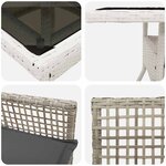 vidaXL Ensemble de salle à manger pour jardin 5 Pièces Gris Poly rotin