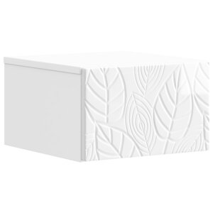 vidaXL Table d'appoint murale Blanc brillant 34 5 x 33 x 20 cm