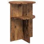 vidaXL Table d'appoint Bois ancien Ø 39 5 x 55 cm Bois d'ingénierie