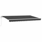 vidaXL Auvent rétractable Anthracite 400 x 200 cm tissu