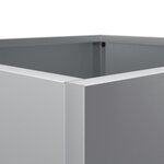 vidaXL Jardinières 2 Pièces argenté 42x40x39 cm acier galvanisé