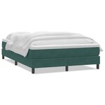 vidaXL Sommier à lattes de lit et matelas vert foncé 140x210cm velours