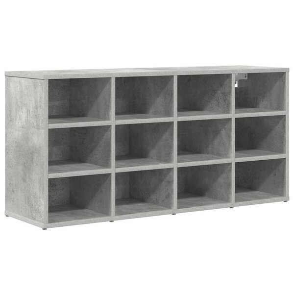 vidaXL Cabinet à chaussures avec étagère Gris béton 103 x 30 x 51 cm