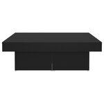 vidaXL Table basse noir 90x90x28 cm bois d'ingénierie