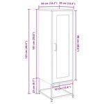 vidaXL Buffet haut blanc 36x39x123 cm acier laminé à froid